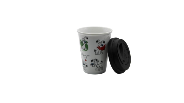 Asterix und Obelix/Asterix Tassen/ToGo Mug mit Deckel + Verschluss Sniff Sniff von Könitz Ansicht ohne Deckel